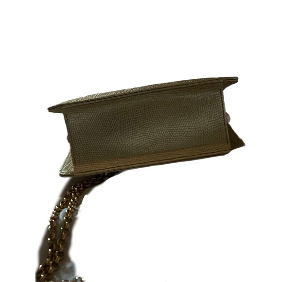 Gold Crossbody Small Evening Bag Rhinestone Closure Chain Strap - Picture 4 of 9